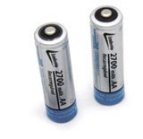 PACK COM 2 PILHAS AA RECARREGÁVEIS DE 2500 MAH